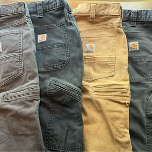 Carhartt Men's Chinos in Dark Gray, Olive, and Mustard